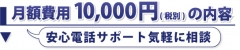 月額10,000円(税別)の内容