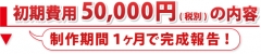 初期費用50,000円(税別)の内容